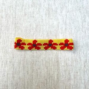 Handmade bracelet by the Wayuu Indigenous People of Colombia